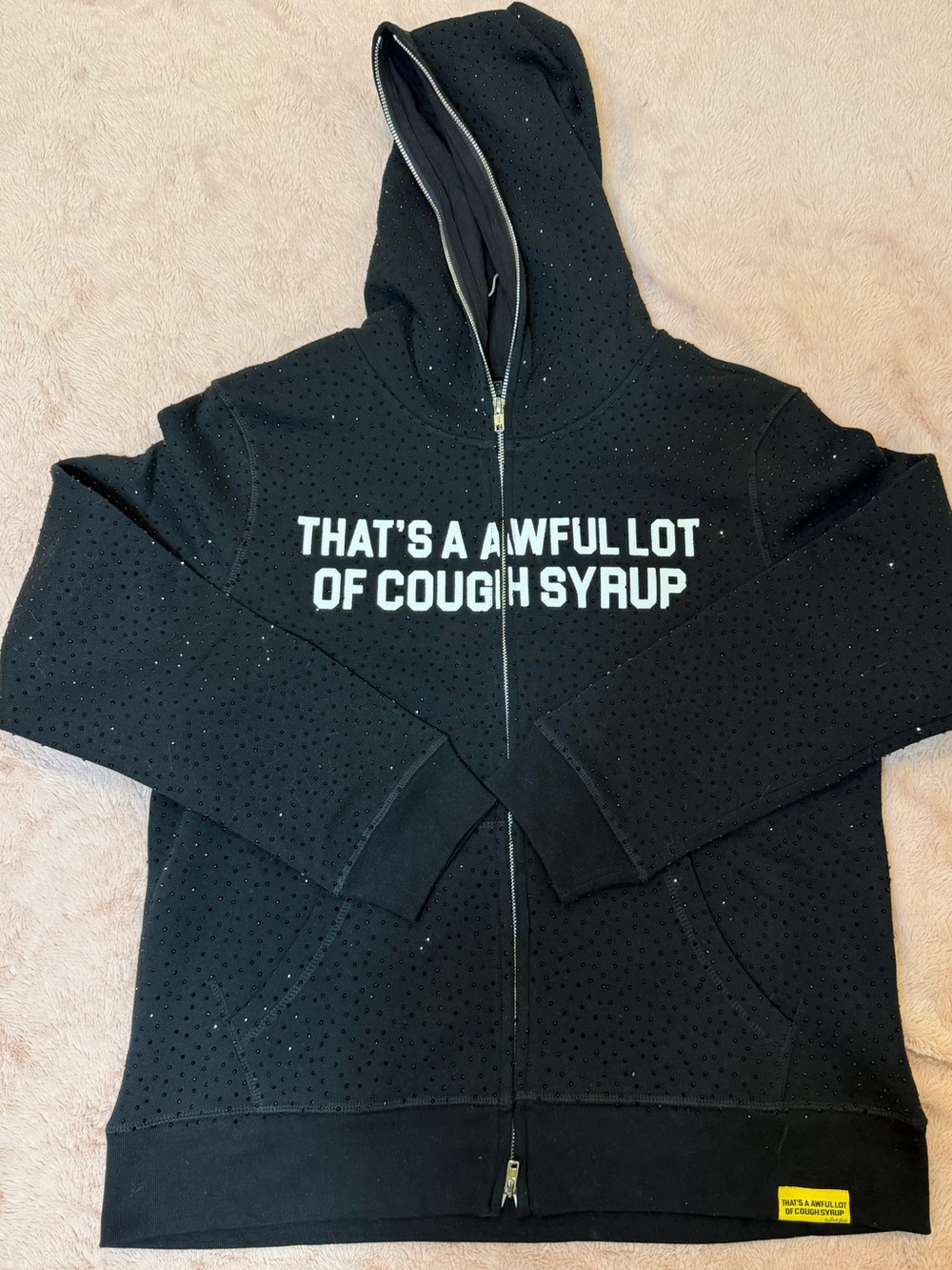 Black Awful Lot Of Cough Syrup VVS Zip-up Hoodie